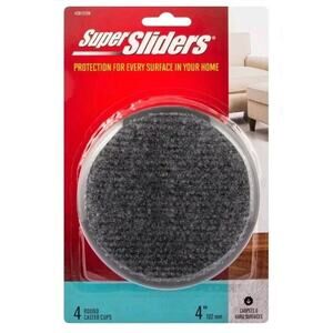 4 Pack SoftTouch Waxman Carpet Caster Cups Floor Protectors 2 1/2" 4291121CW